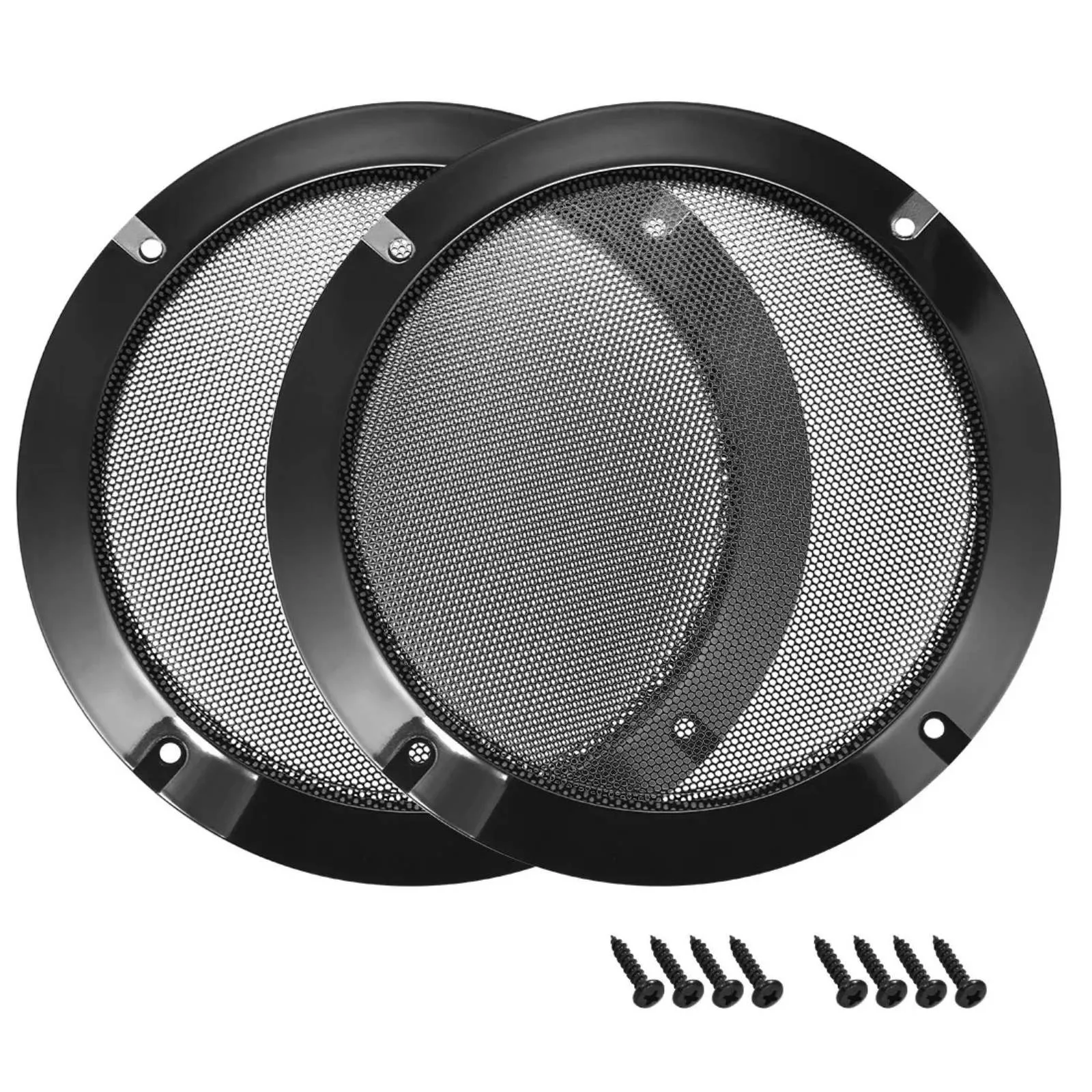 Car Subwoofer Grill Protector - 2 sztuki, czarne osłony głośników samochodowych