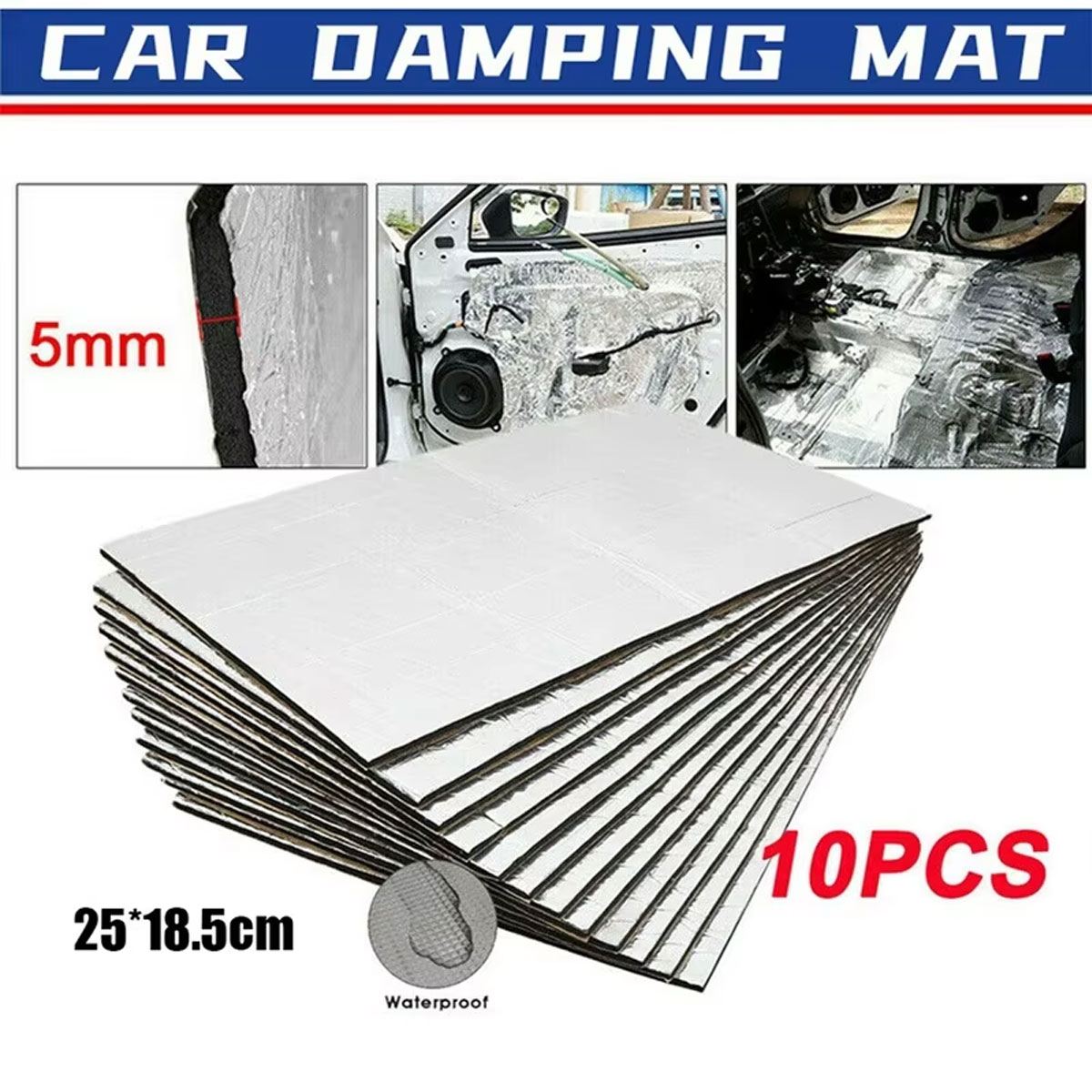 Car Audio Sound Deadening Mat - 10 szt. Mata wygłuszająca i termoizolacyjna